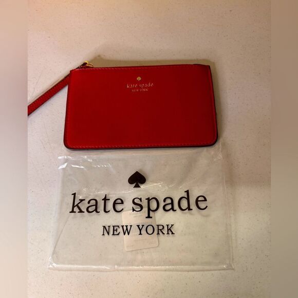 Kate Spade red wristlet - Picture 1 of 8